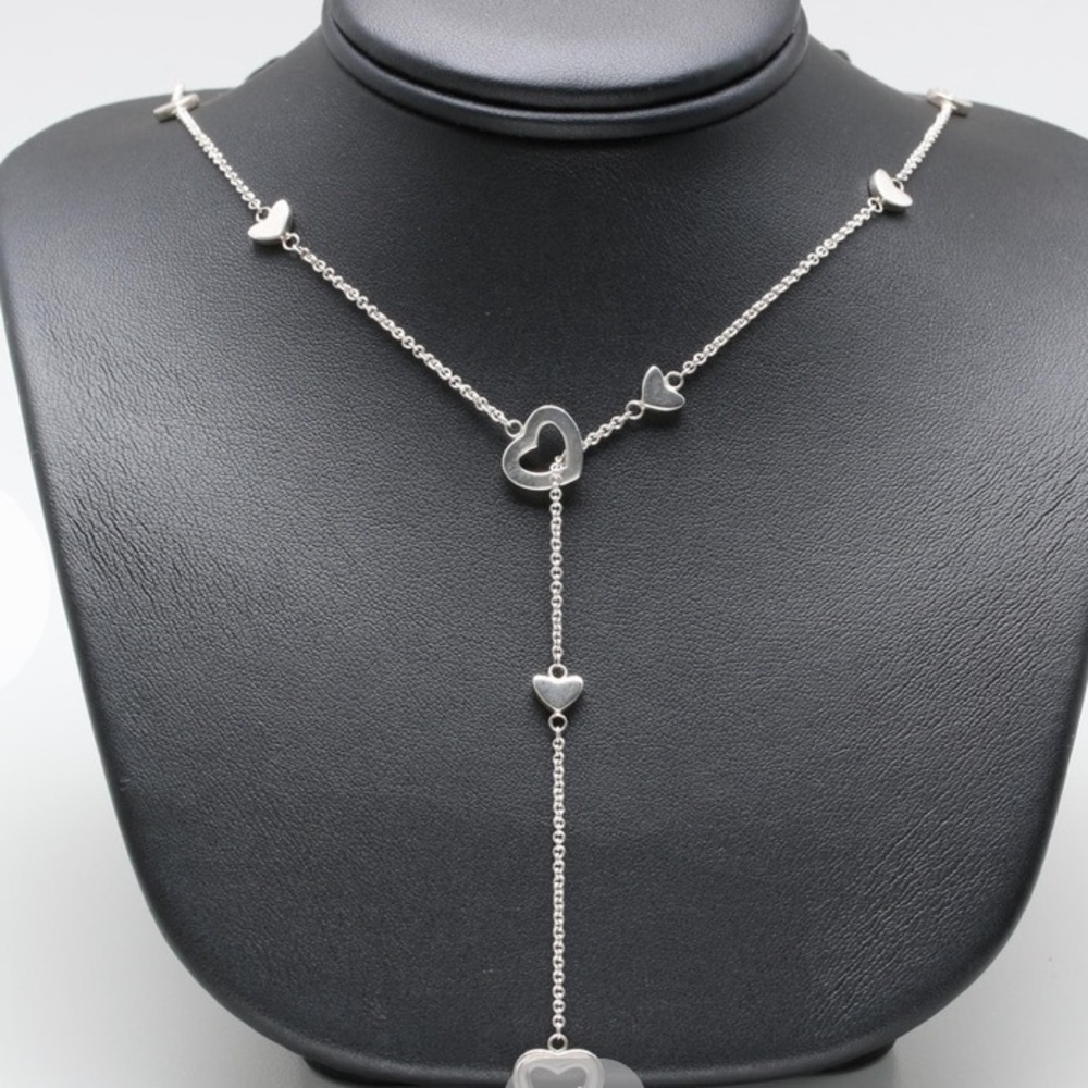 Tiffany & Co Lariat Station Heart Necklace